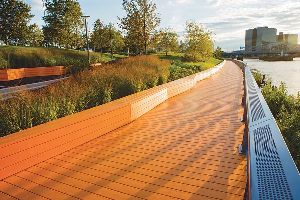 City lights twinkle from Riverfront Park 